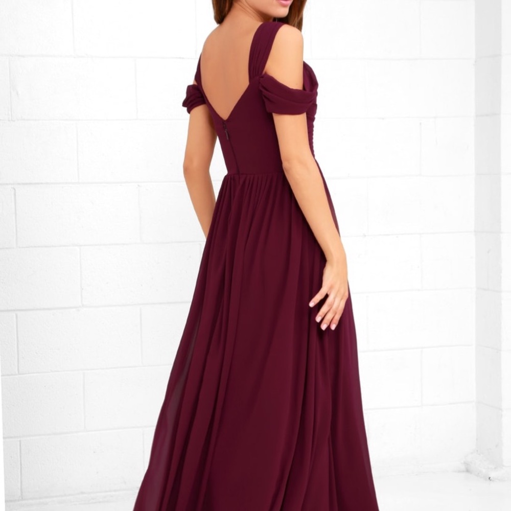 Lulu’s Make Me Move Burgundy Bridesmaid dress - Picture 5 of 8